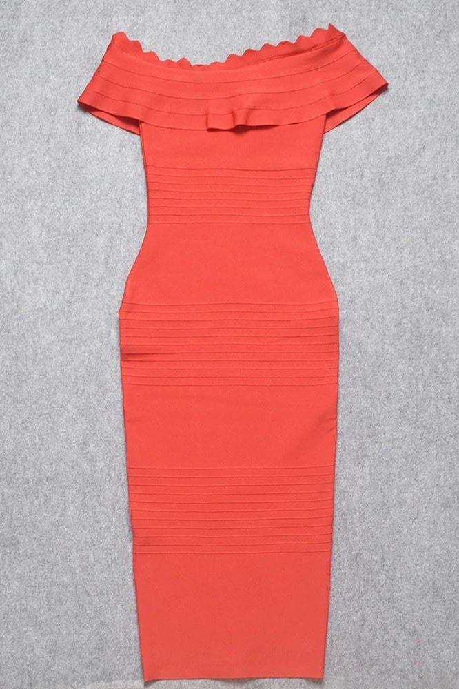 Billie Bandage Midi Dress Lipstick Red