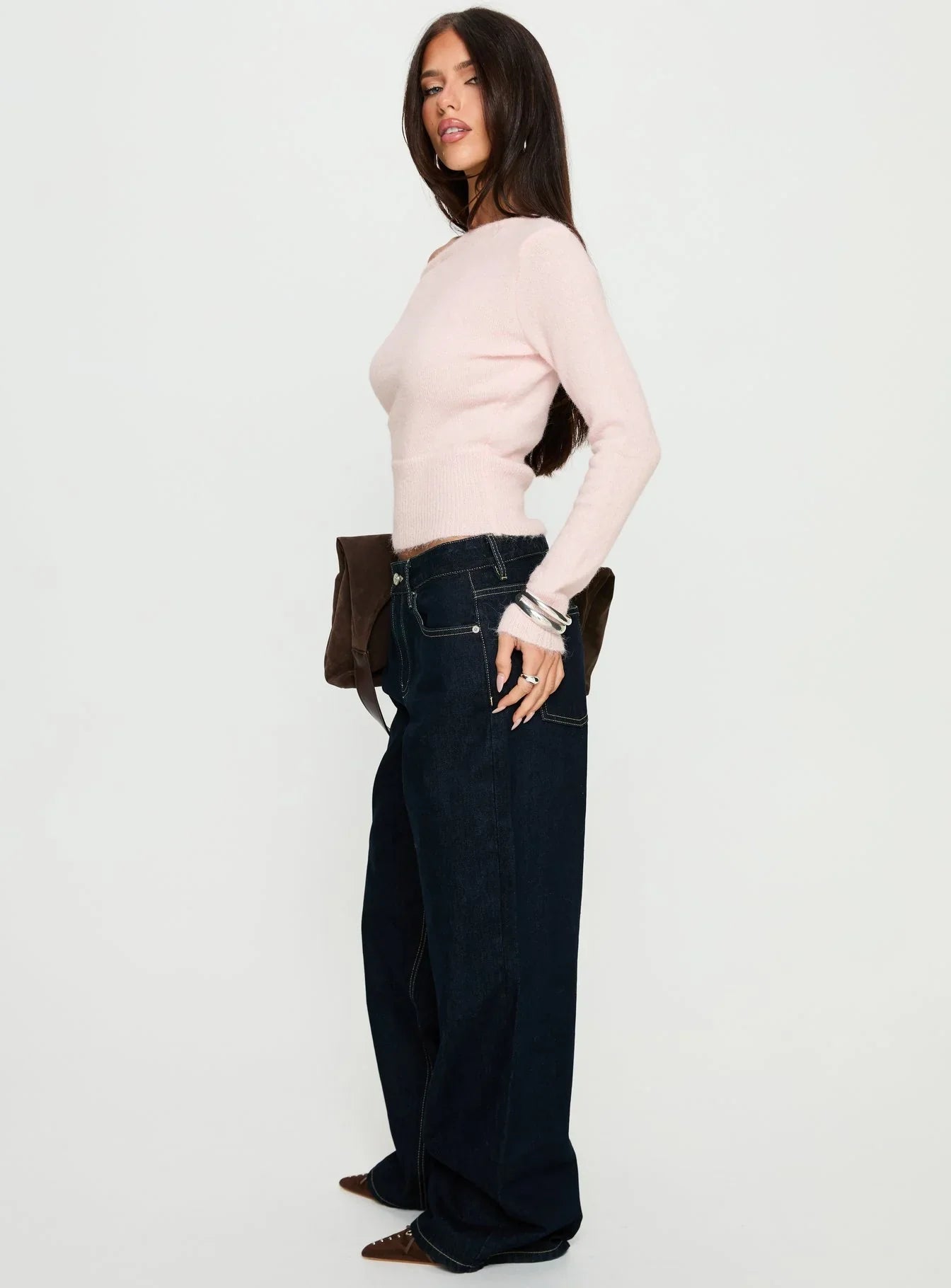 Serenitia Mid Rise Relaxed Jeans Dark Raw Wash