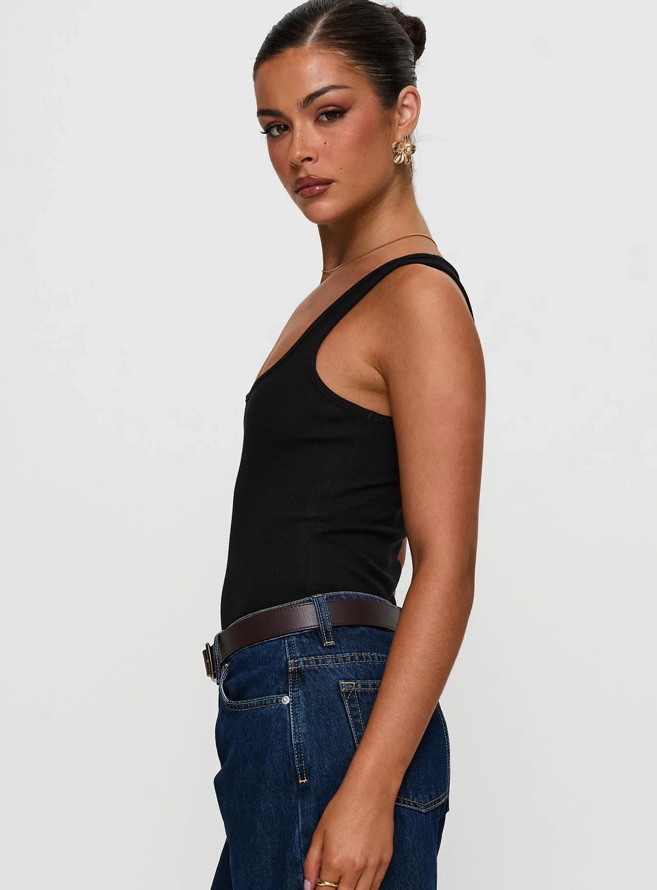 Baseline Rib Bodysuit Black