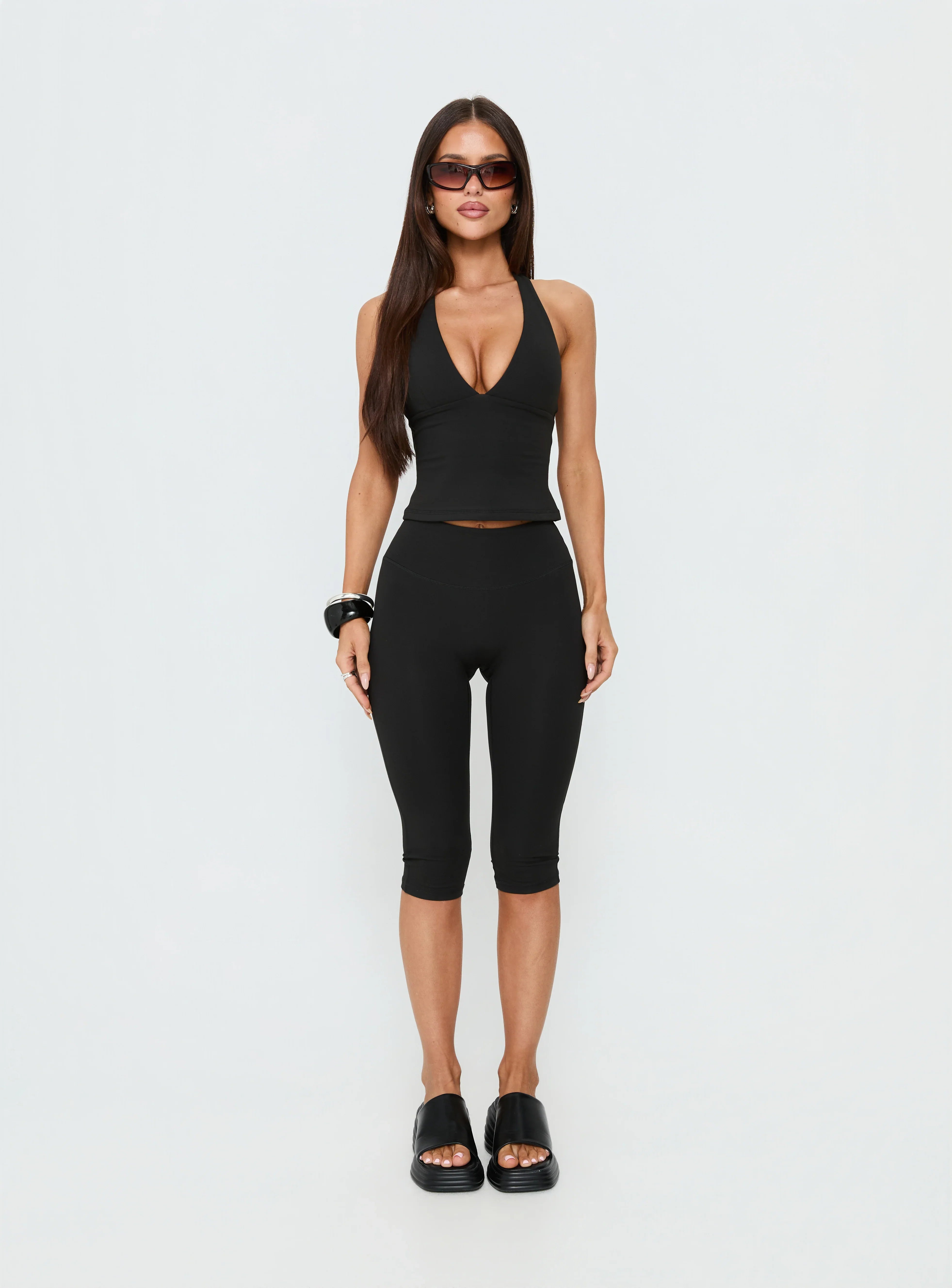 Power Hour Active Capri Leggings Black