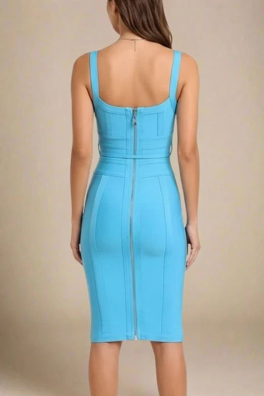 Bek Bandage Dress Sky Blue