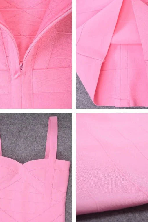 Heidi Bandage Midi Dress Dusty Pink