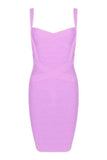 Heidi Bandage Mini Dress Violet Purple
