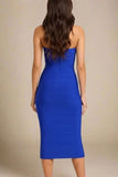 Aaliyah Bandage Midi Dress Royal Blue Sale