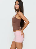 Peak Foldover Micro Shorts Pink