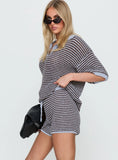 Serenique Knit Shorts Blue / Chocolate