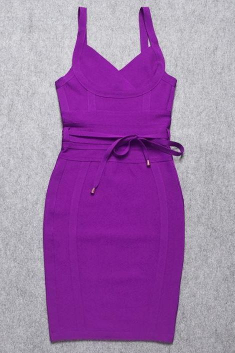 Bek Bandage Dress Plum Purple