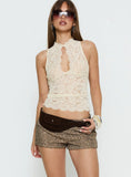 Caius Sequin Shorts Brown