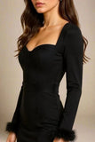 Erin Long Sleeve Bandage Mini Dress Classic Black