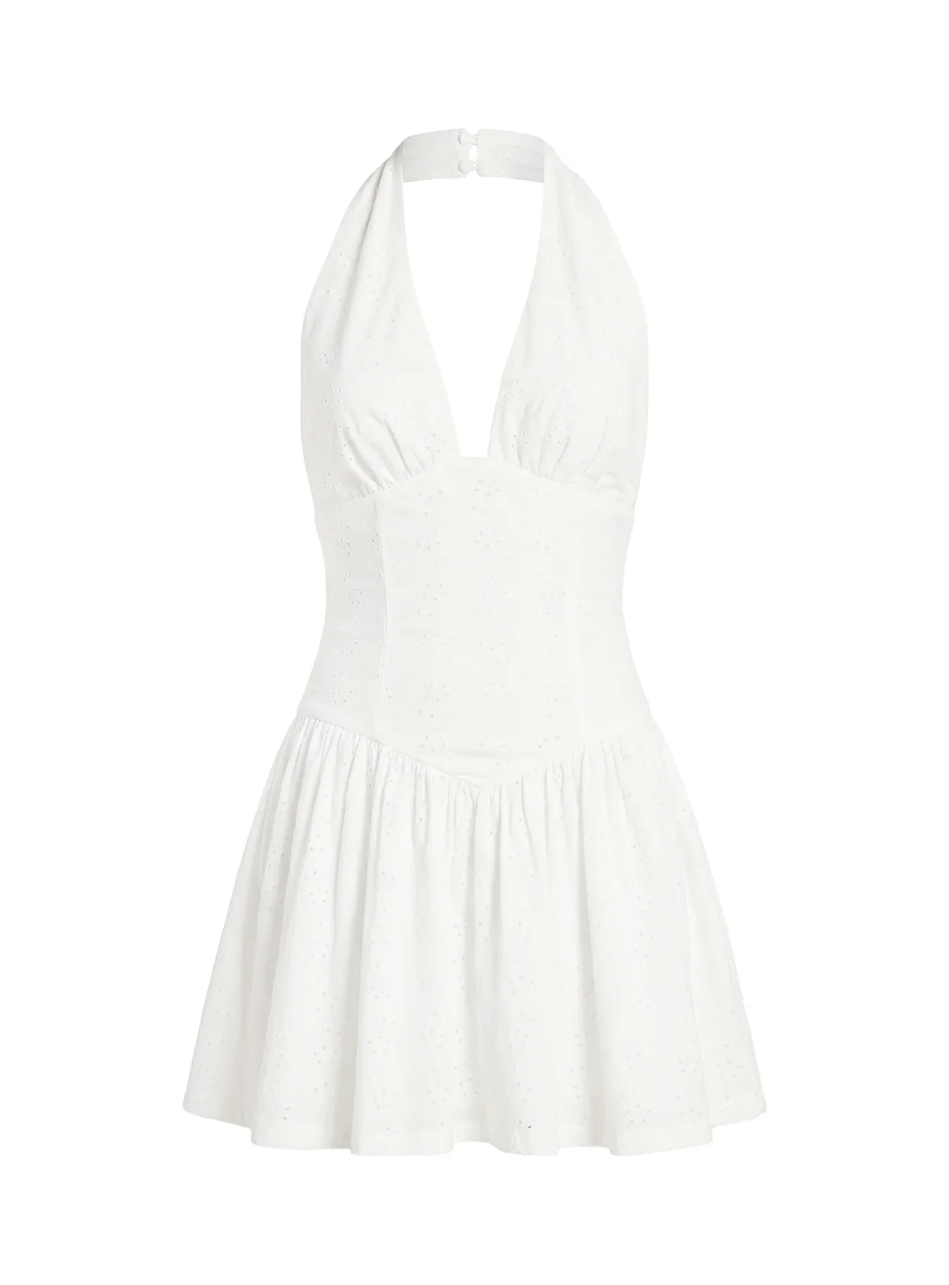 Imojen Halter Mini Dress White