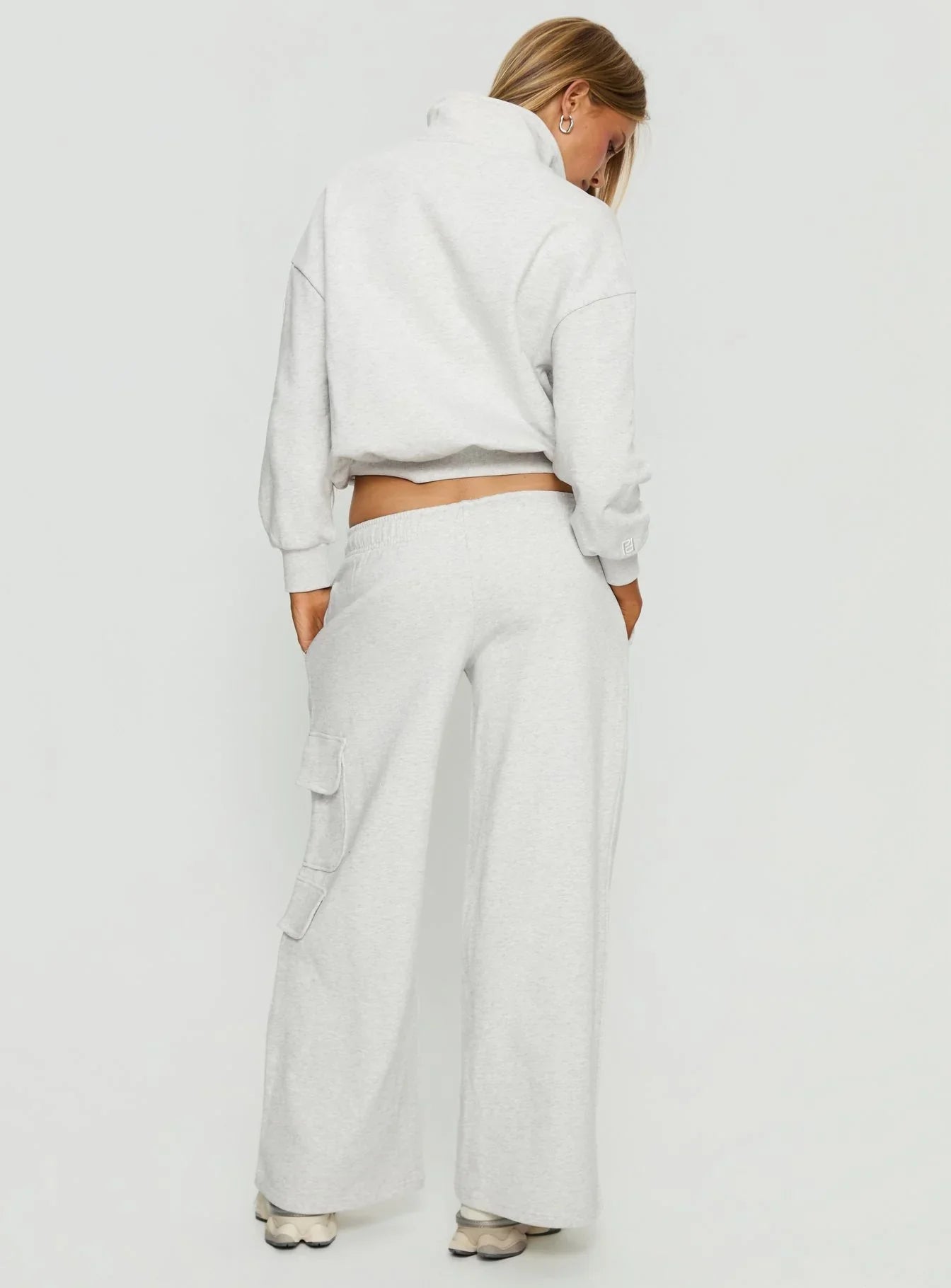 Rozanna Cargo Sweat Pants Grey Marle