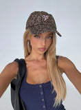 Refinery Distressed Cap Leopard Pink