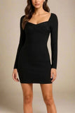 Zara Long Sleeve Bandage Mini Dress Classic Black