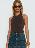 Britley Halter Top Chocolate