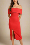 Kristina Bodycon Dress Dress Lipstick Red Sale
