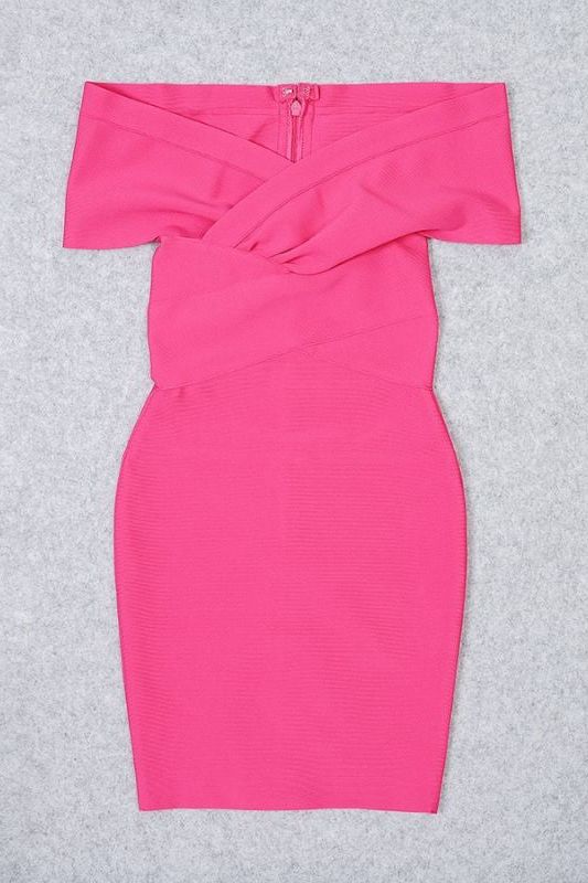 Bea Bandage Dress Hot Pink