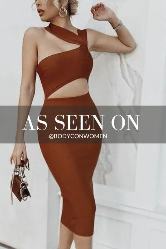 Molly Bandage Midi Dress Red Wine