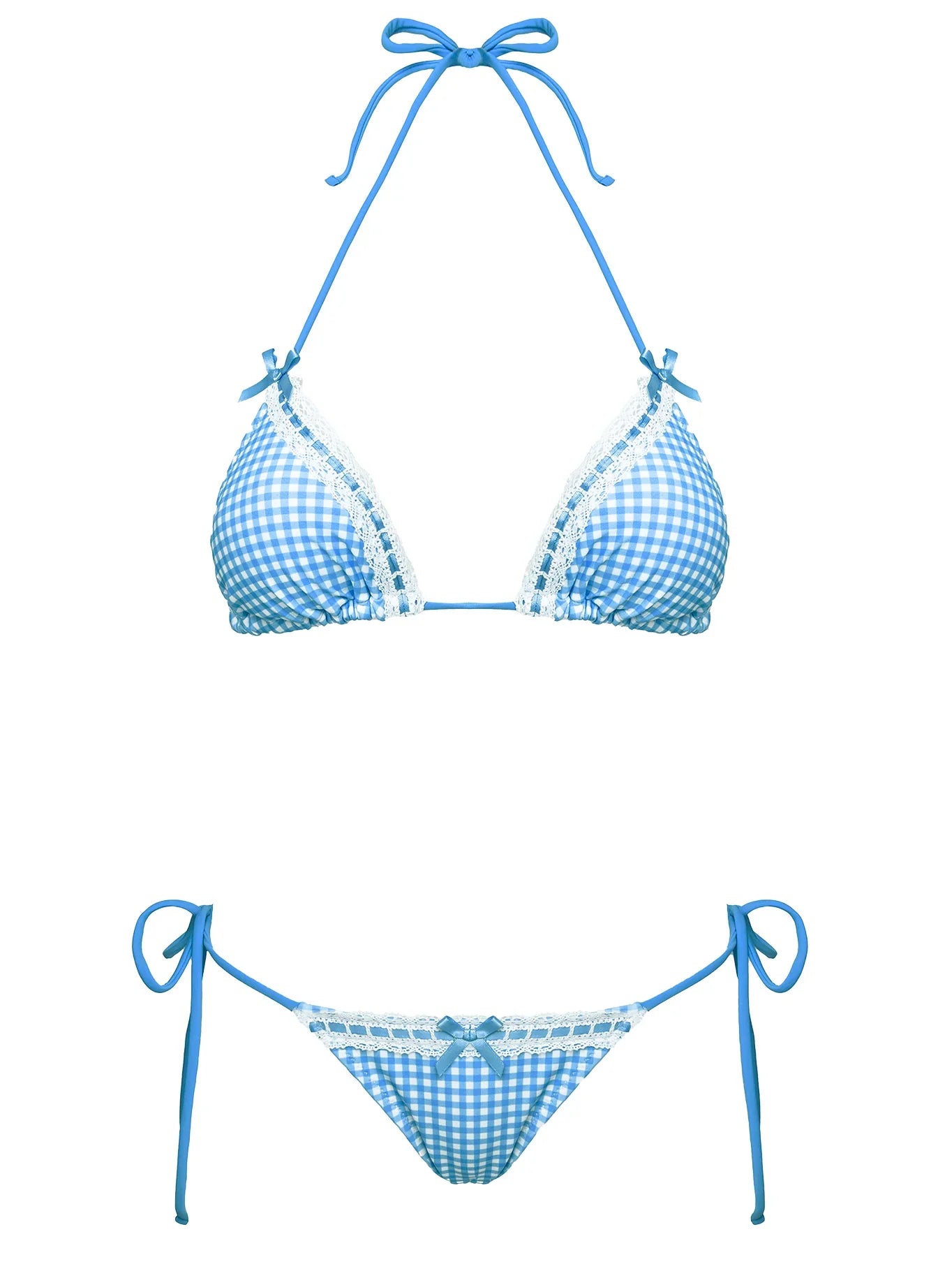 Crispy Bikini Bottoms Blue Gingham