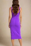 Heidi Bandage Midi Dress Plum Purple