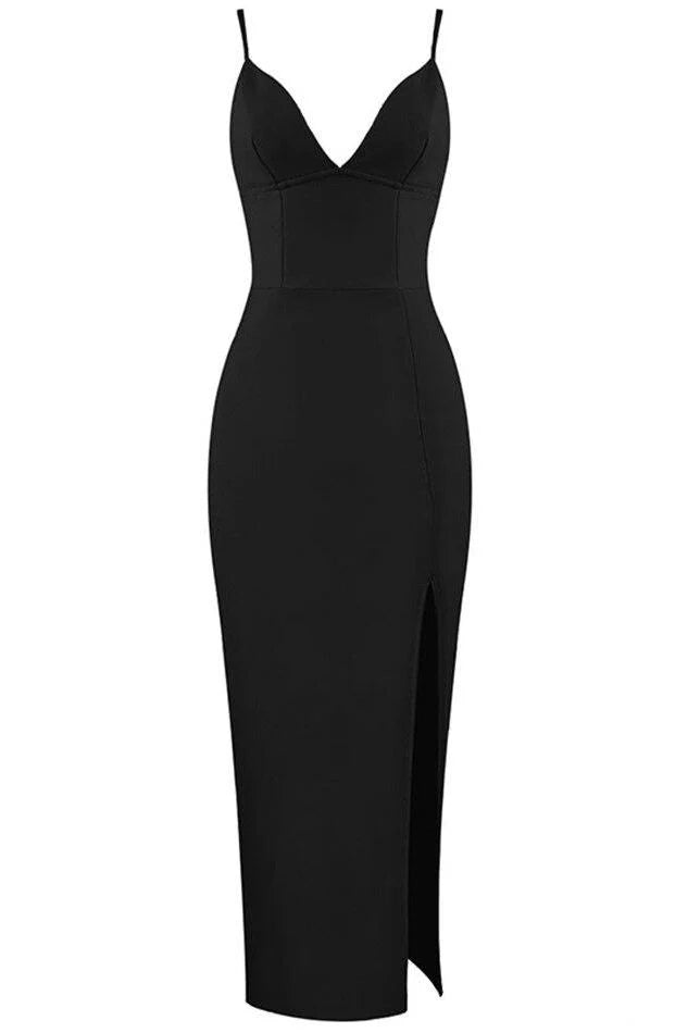 Milan Bandage Midi Dress Classic Black