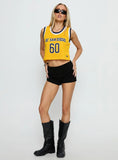 UC San Diego Cropped Basketball Jersey Tank Yellow