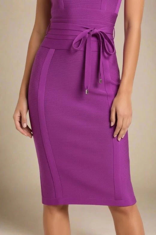 Bek Bandage Dress Plum Purple