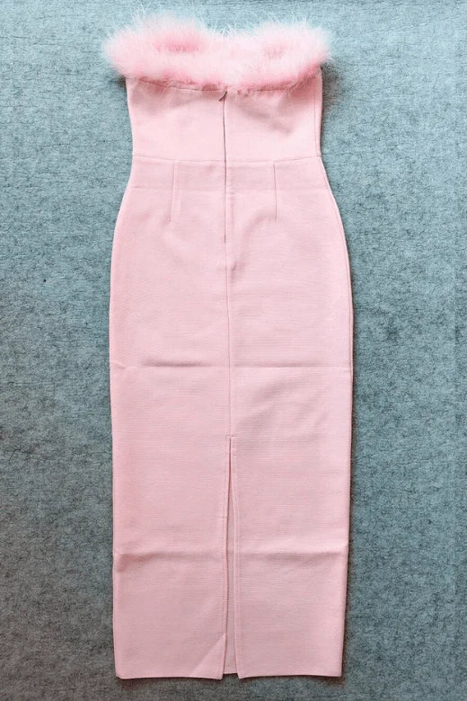 Erin Bandage Maxi Dress Dusty Pink