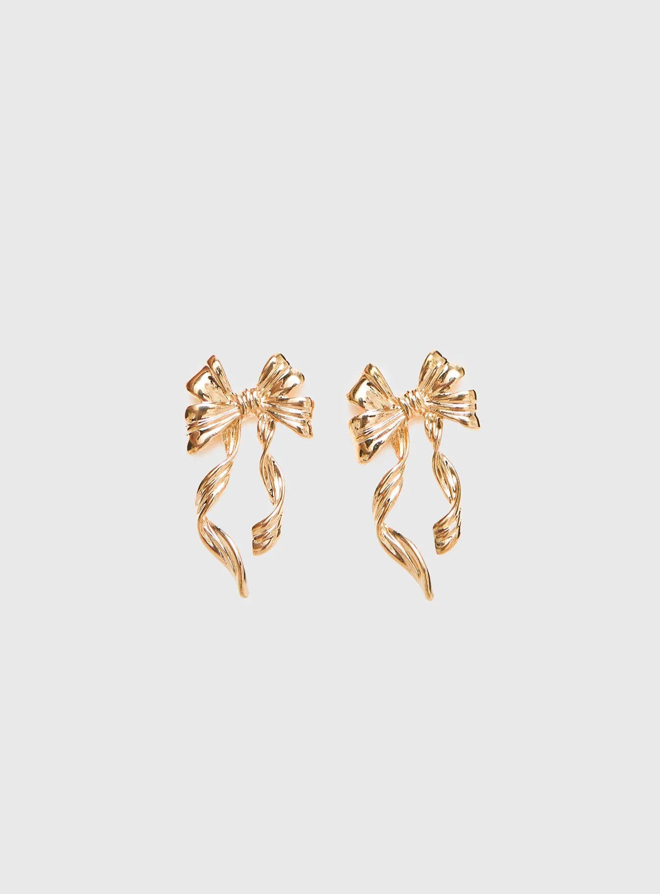 Keep A Secret Bow Earrings Gold