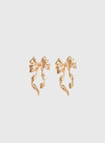 Keep A Secret Bow Earrings Gold