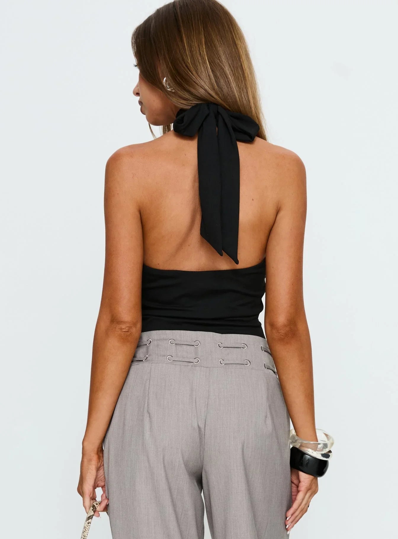 Luanda High Neck Bodysuit Black