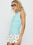Perfect Harmony Ruched Top Blue