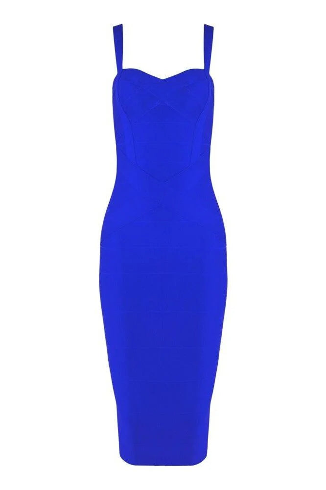 Heidi Bandage Midi Dress Royal Blue