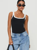 Astrea Bodysuit Black White