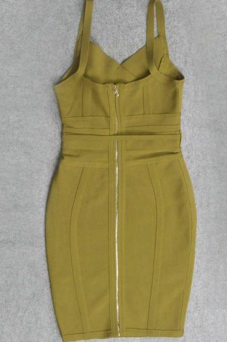 Bek Bandage Dress Olive Green