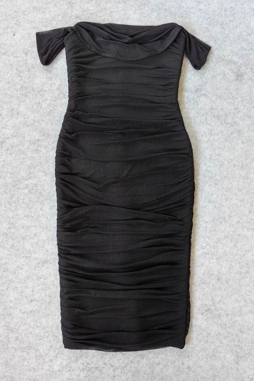 Zia Bodycon Wrap Dress Classic Black