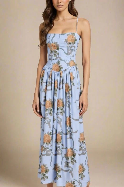 Tasmin Midi Dress Sky Blue