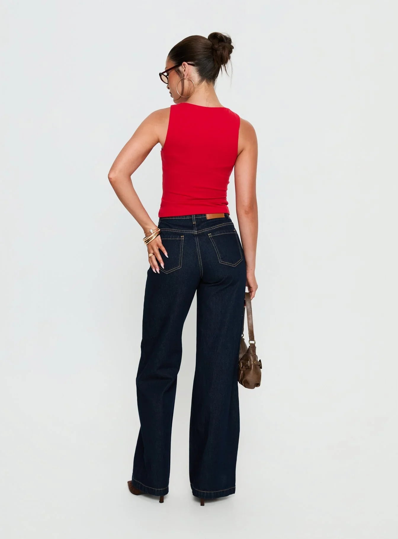 Cadance High Rise Straight Leg Jeans Indigo