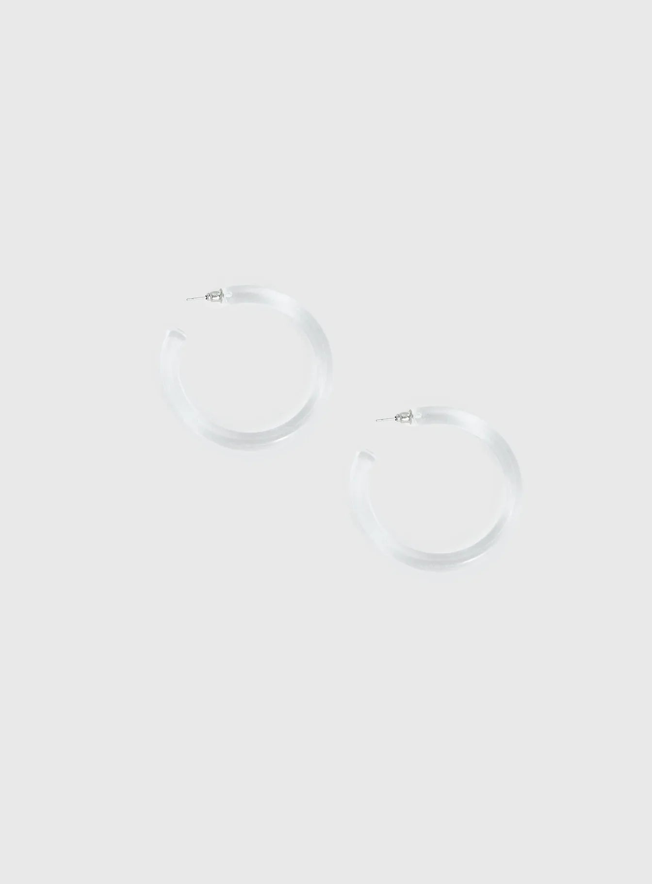 Stars Shine Hoop Earrings Clear
