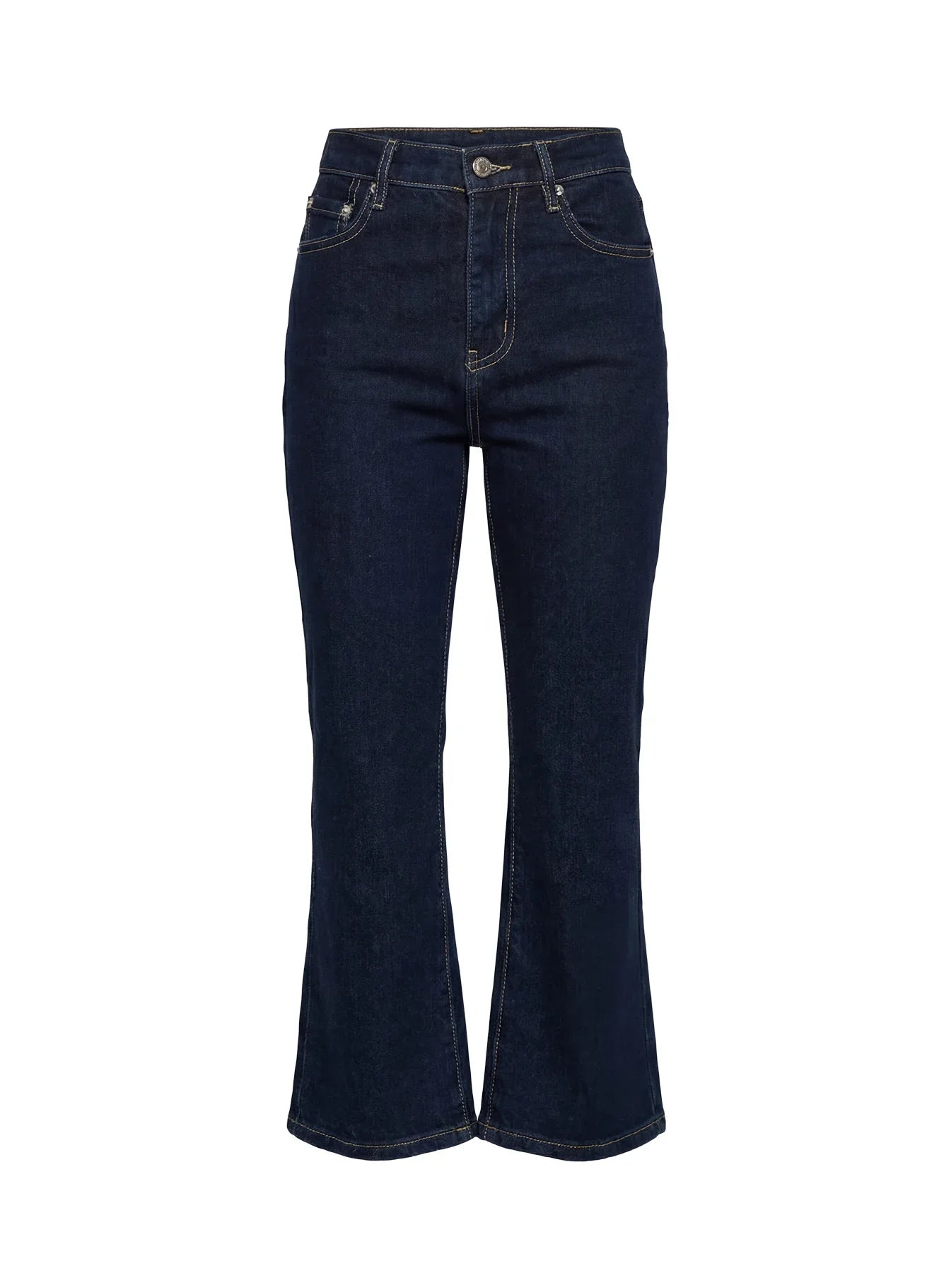 Cindee High Rise Cropped Jeans Raw Indigo