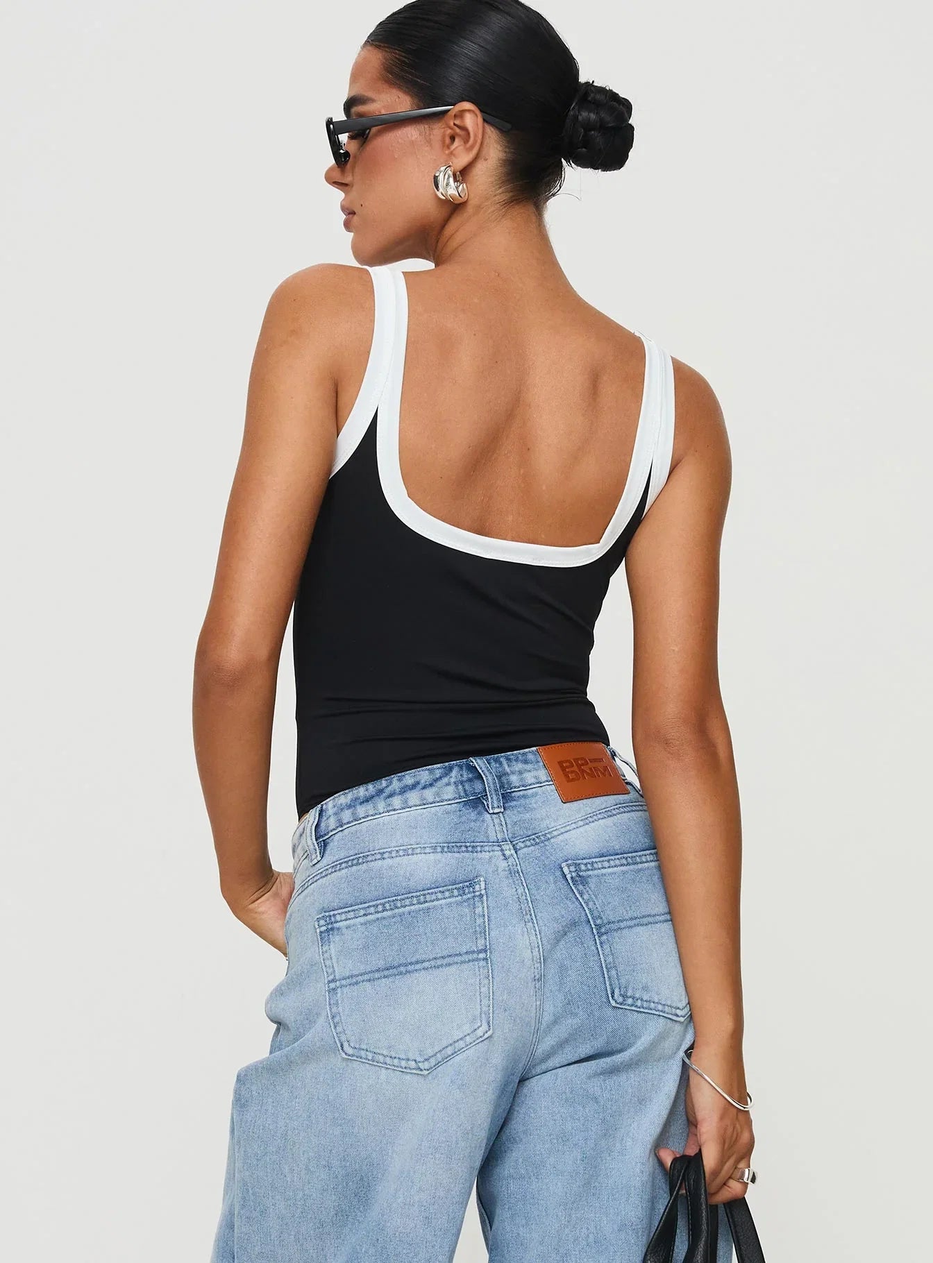 Astrea Bodysuit Black White