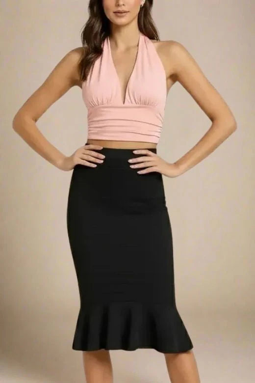 Aby Halter Top Pink Peach Fuzz