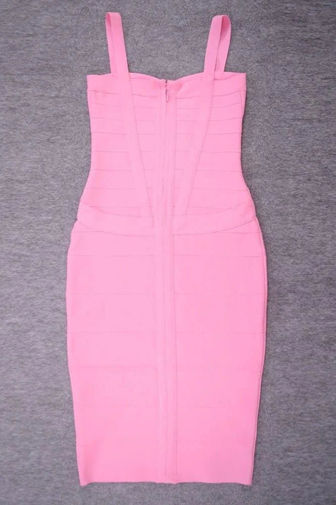 Heidi Bandage Midi Dress Dusty Pink