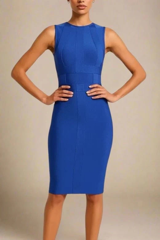 Aurora Bandage Dress Navy Blue