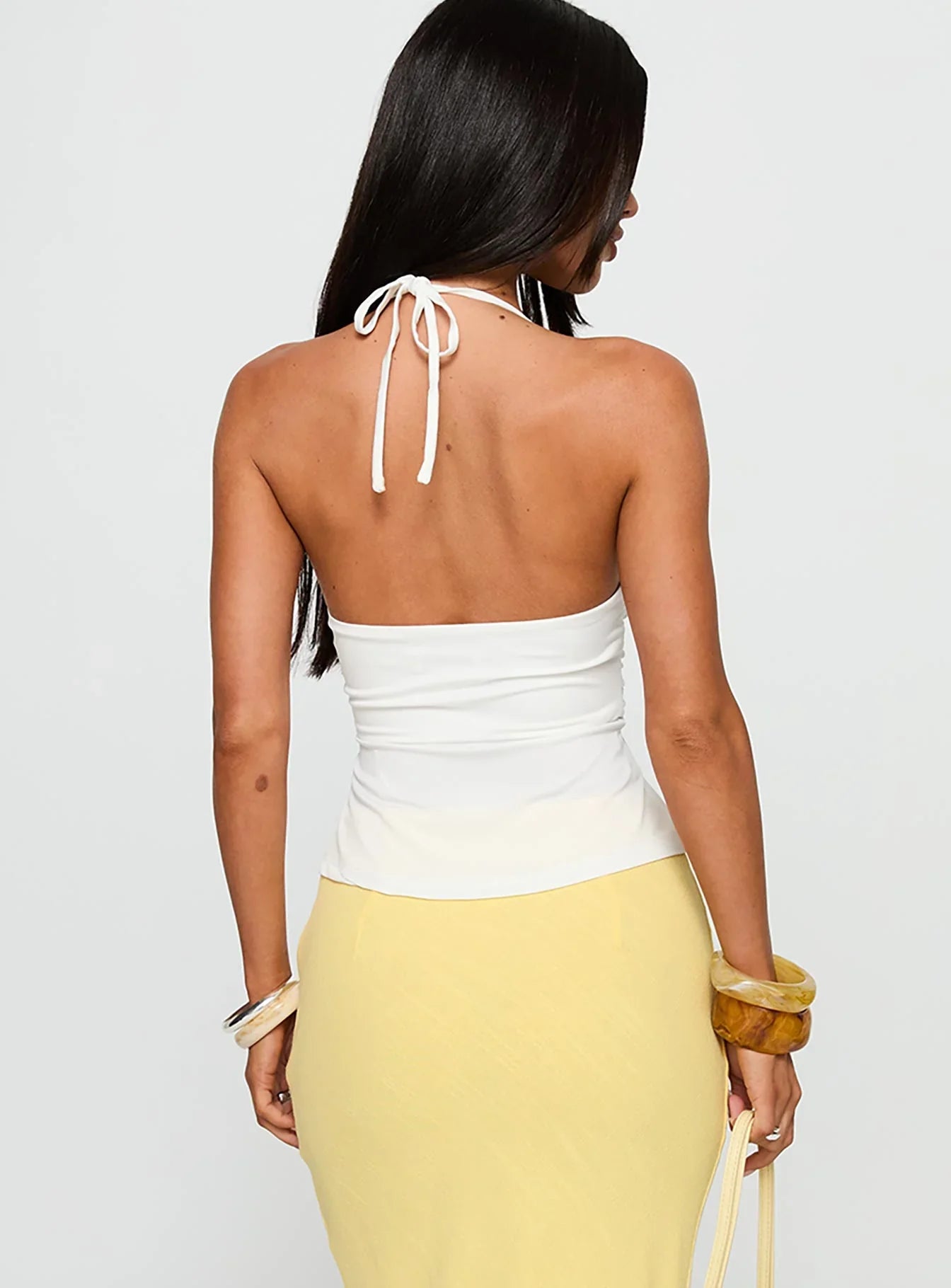 Averee Halter Top White