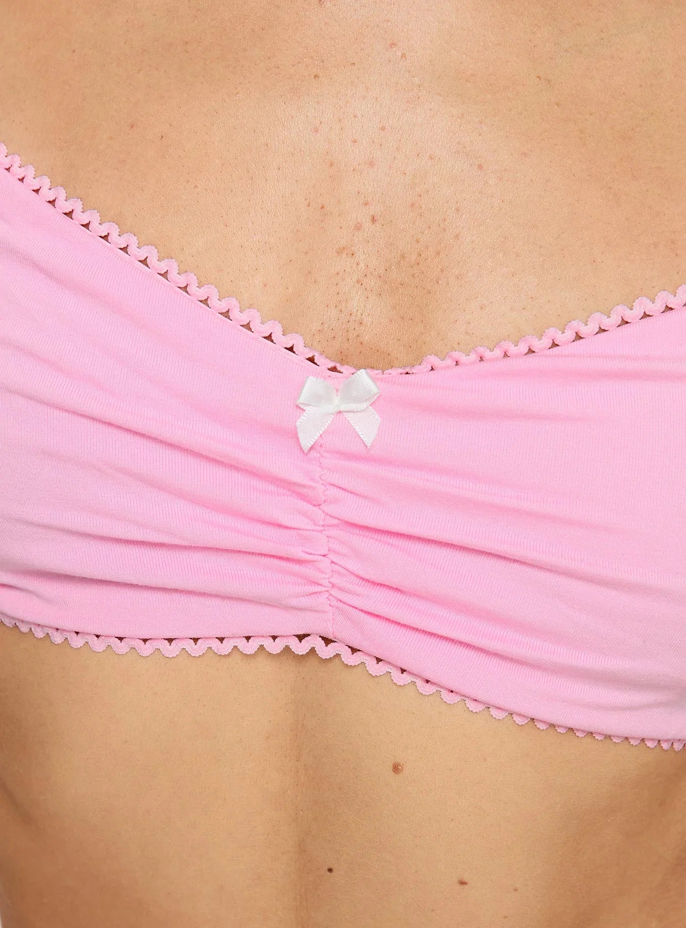 Kiki Bralette Pink White