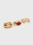 Esteban Ring Pack Gold Red