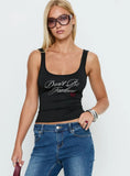 Don't Be Jealous Graphic Tank Top Black