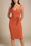 Bek Bandage Dress Burnt Orange