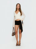 Eldric Tie Waist Micro Shorts Black