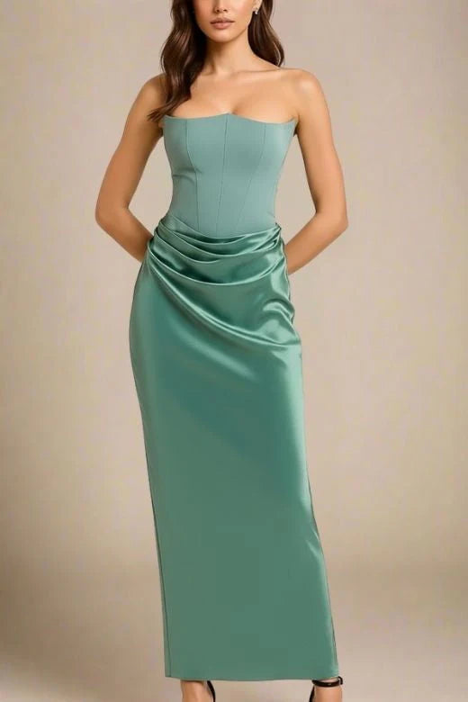 Hope Bodycon Wrap Maxi Dress Teal Green Sale